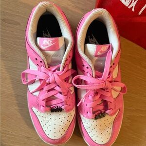 Nike Women's Vibrant Pink and White Sneakers